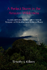 A Perfect Storm in the Amazon Wilderness cover, featuring a lighting storm over the Amazon rain forest